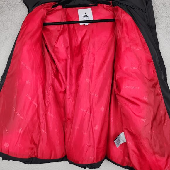 RAINFOREST Puffer Jacket Womens Large Black Softshell Lined Filled Zip Pockets - Picture 14 of 16